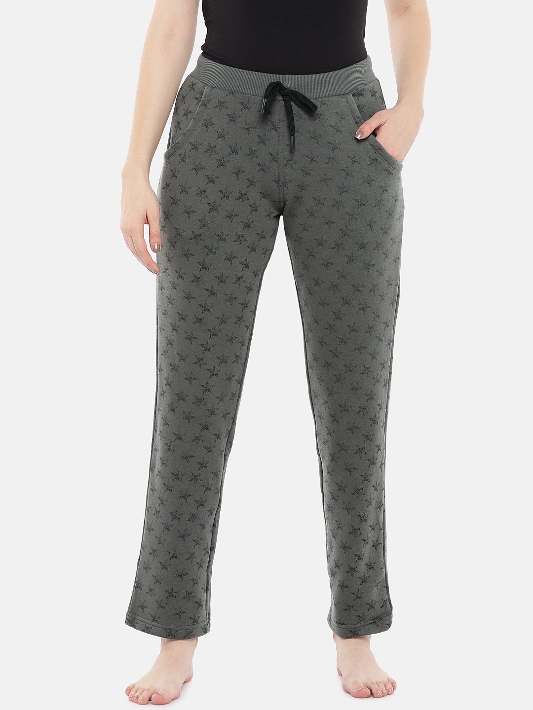 Sweet Dreams Women Grey Printed Lounge Pants