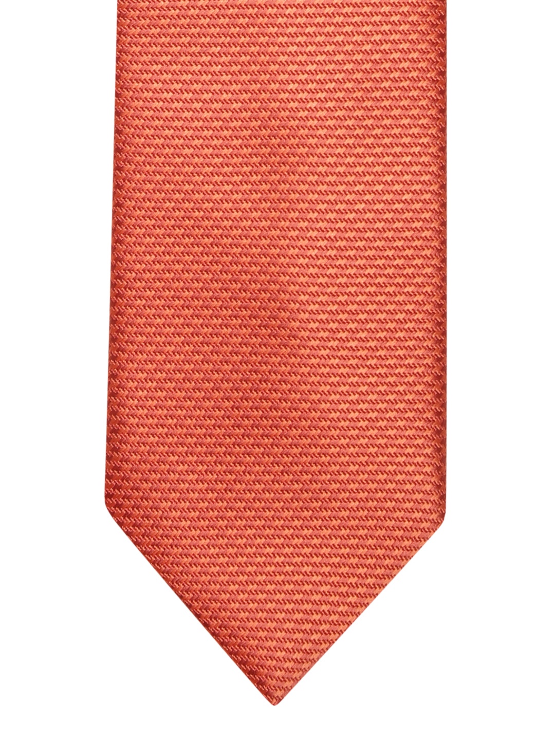 Lino Perros Orange Woven Design Broad Tie