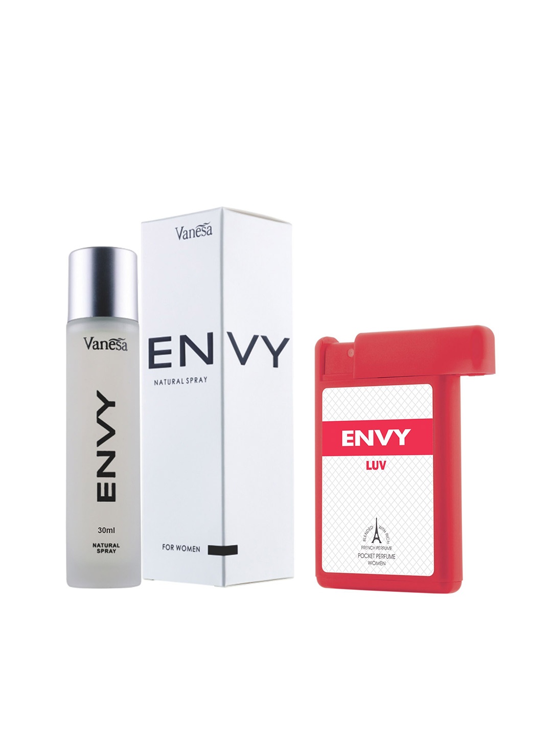 Envy Women Eau De Parfum Natural Spray + Luv Pocket Perfume Fragrance Gift Set, White
Envy Women Eau De Parfum Natural Spray + Luv Pocket Perfume Fragrance Gift Set, White