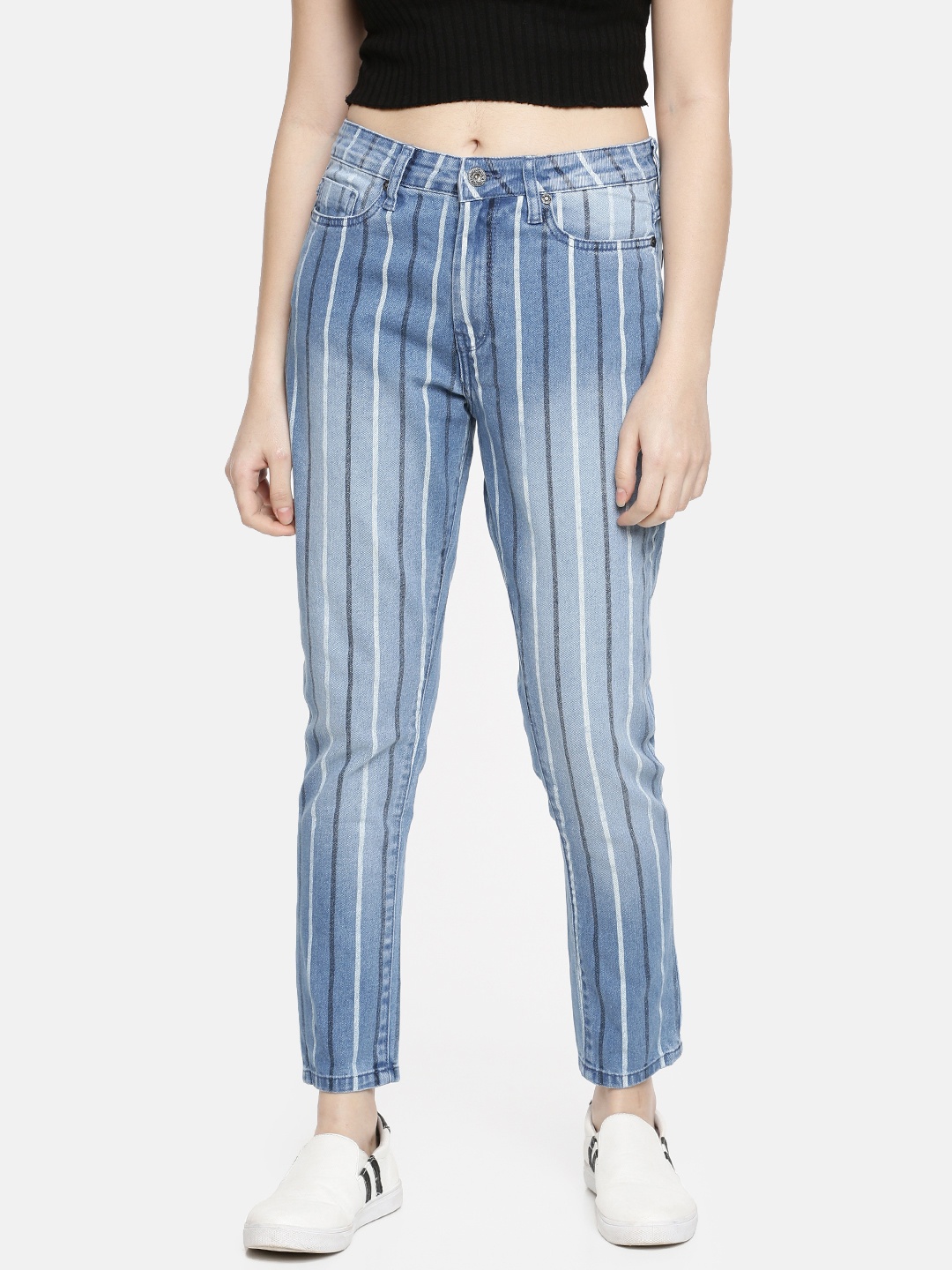 Pepe Jeans Women Blue & White Hester Dion Regular Fit Striped Mid-Rise Clean Look Jeans
Pepe Jeans Women Blue & White Hester Dion Regular Fit Striped Mid-Rise Clean Look Jeans