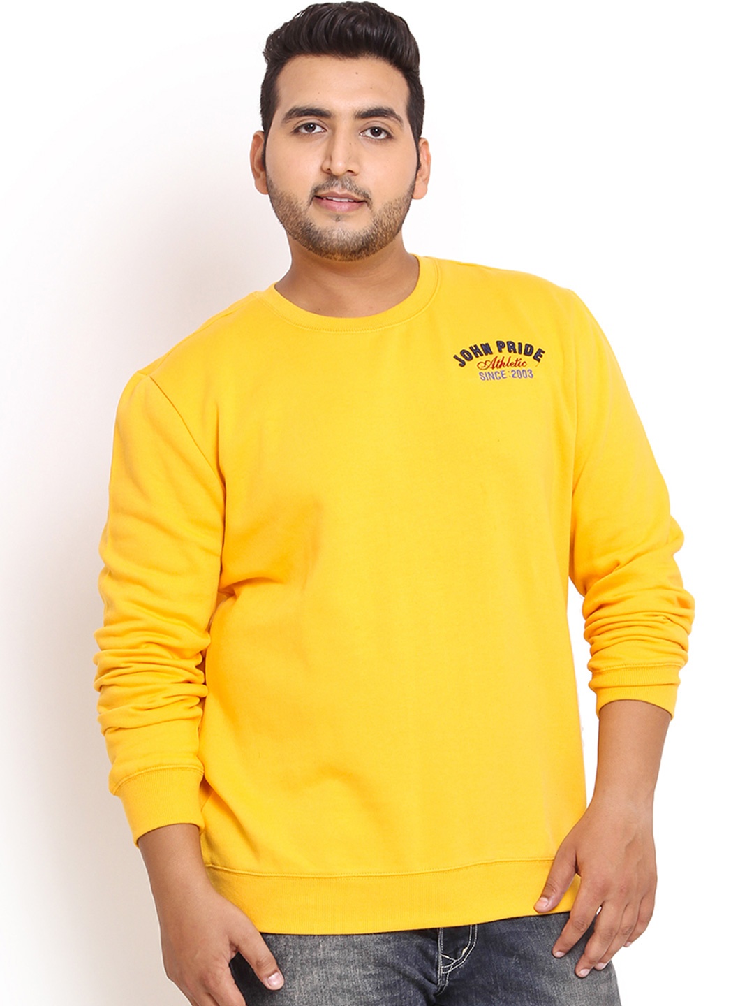 John Pride Plus Size Yellow Sweatshirt
