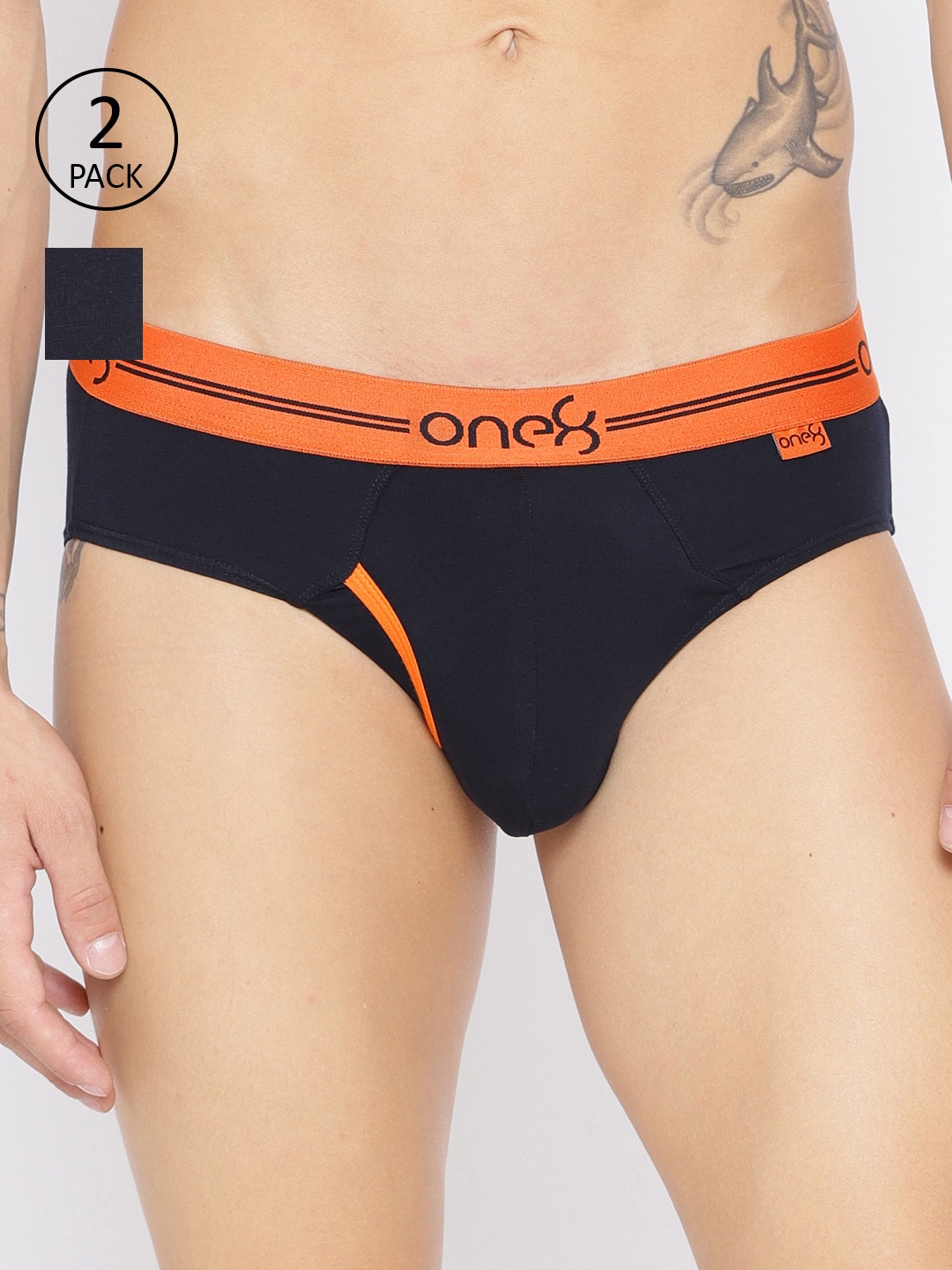 one8 by Virat Kohli Men Pack of 2 Navy Blue Solid Premium Cotton Stretch Briefs 10512964
one8 by Virat Kohli Men Pack of 2 Navy Blue Solid Premium Cotton Stretch Briefs 10512964