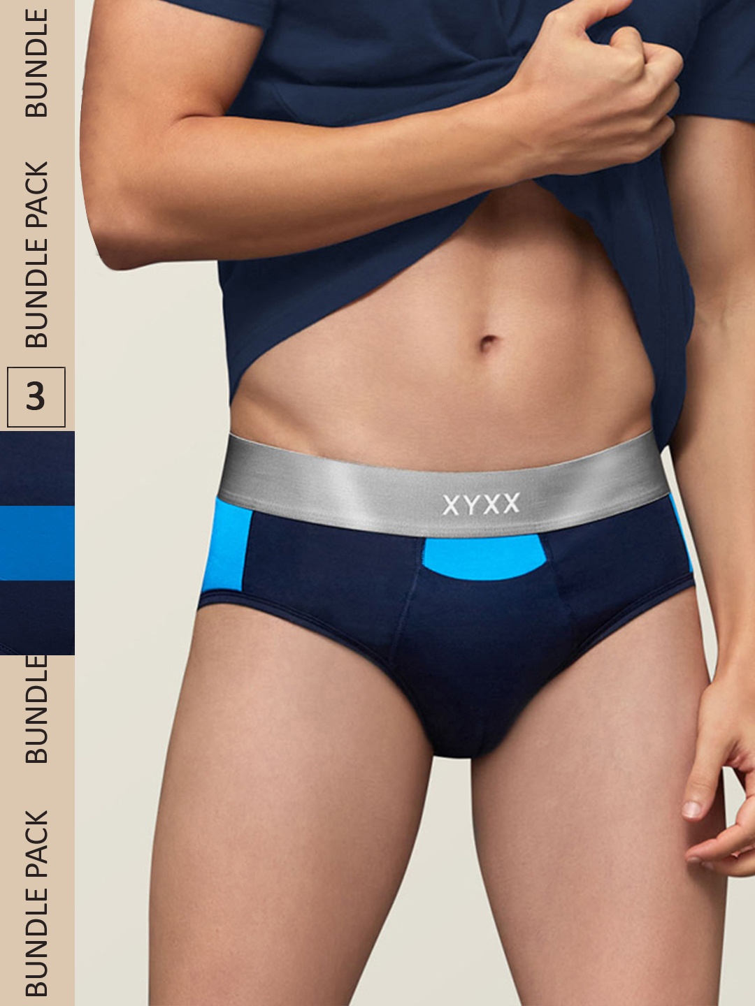 XYXX Men IntelliSoft Antimicrobial Micro Modal Pack of 3 Dualist Briefs XYBRF3PCKN361, Blue
XYXX Men IntelliSoft Antimicrobial Micro Modal Pack of 3 Dualist Briefs XYBRF3PCKN361, Blue