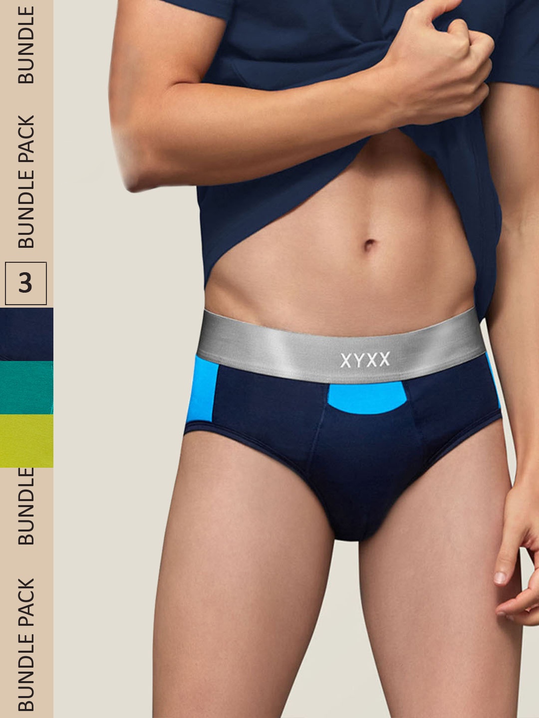 XYXX Men IntelliSoft Antimicrobial Micro Modal Pack of 5 Dualist Briefs XYBRF5PCKN104, Blue
XYXX Men IntelliSoft Antimicrobial Micro Modal Pack of 5 Dualist Briefs XYBRF5PCKN104, Blue