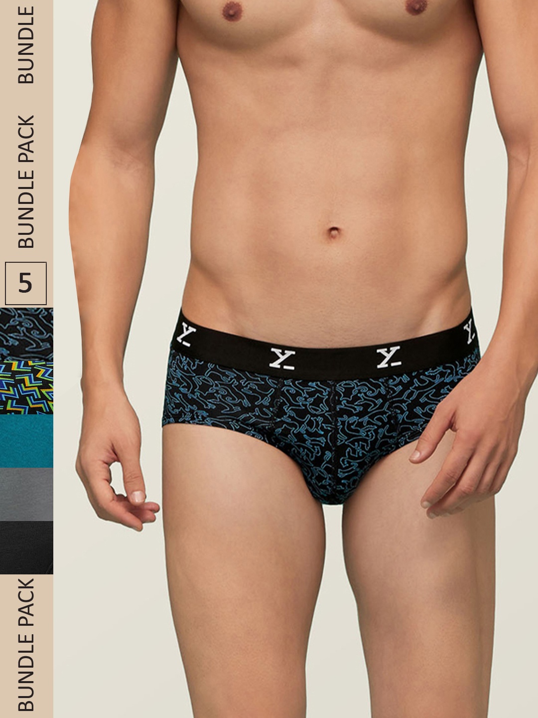 XYXX Men IntelliSoft Antimicrobial Micro Modal Pack of 5 Shuffle Briefs XYBRF5PCKN108, Multi
XYXX Men IntelliSoft Antimicrobial Micro Modal Pack of 5 Shuffle Briefs XYBRF5PCKN108, Multi