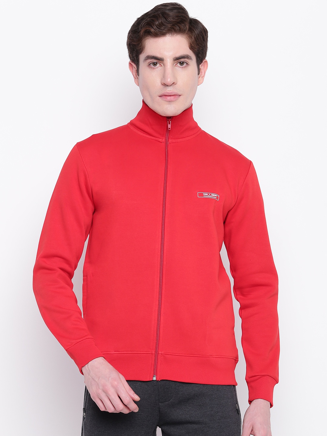Sweet Dreams Men Red Solid Sweatshirt