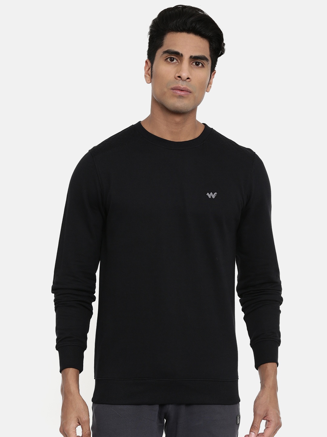 Wildcraft Men Black Solid Sweatshirt