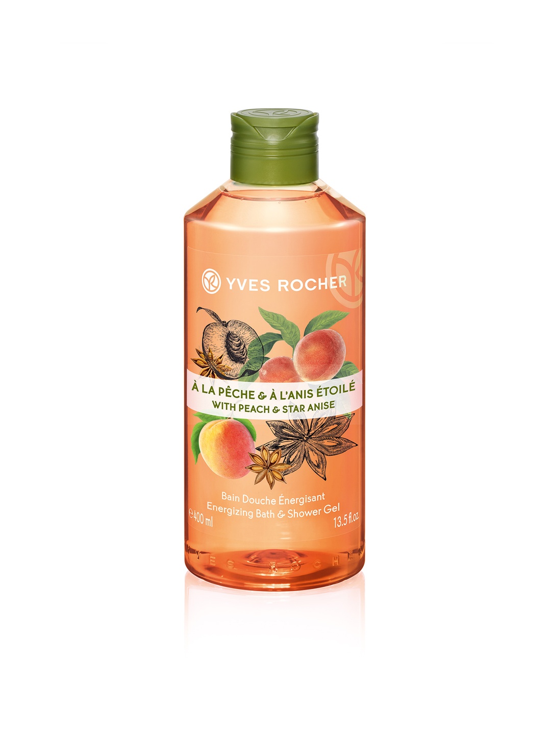 YVES ROCHER Sustainable Unisex Peach & Star Anise Energizing Bath & Shower Gel 400 ml
YVES ROCHER Sustainable Unisex Peach & Star Anise Energizing Bath & Shower Gel 400 ml