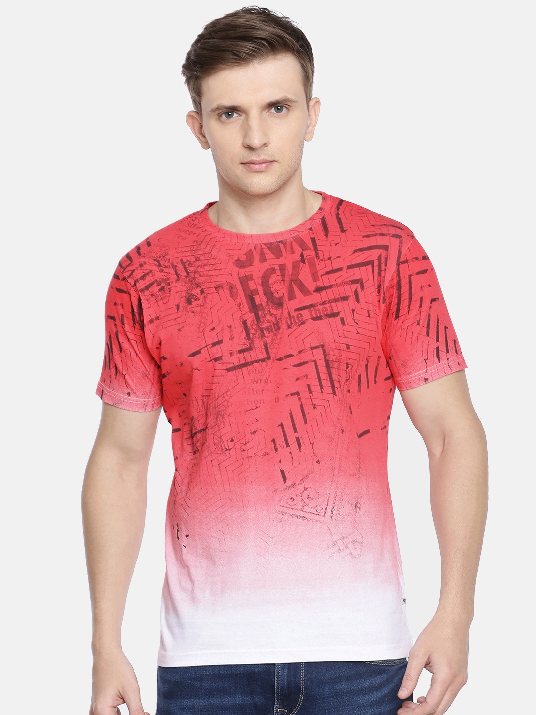 Pepe Jeans Men Pink Slim Fit Printed Round Neck Pure Cotton T-shirt With Ombre Effect
Pepe Jeans Men Pink Slim Fit Printed Round Neck Pure Cotton T-shirt With Ombre Effect
