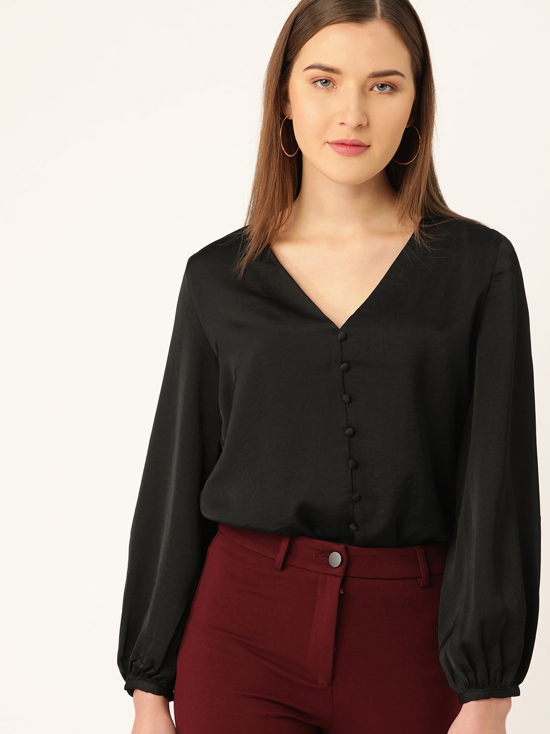 MANGO Women Black Solid Bodysuit