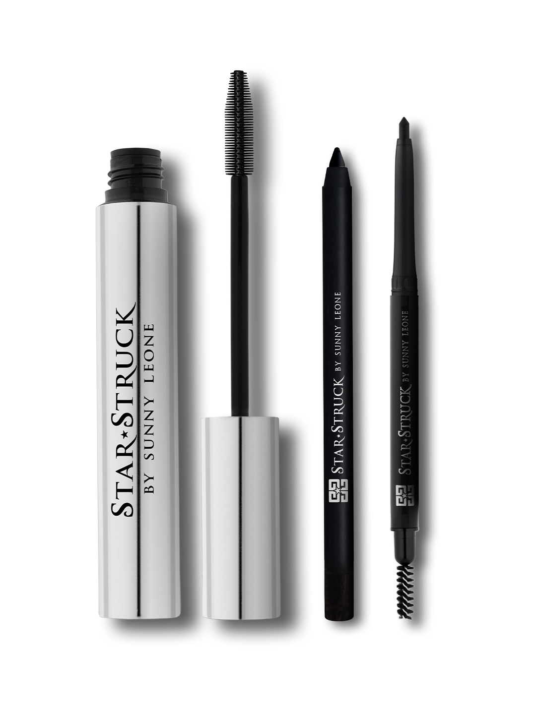 STARSTRUCK BY SUNNY LEONE Women 3PC Eye Makeup Kit Eye Definer Brow Pencil Mascara, Black
STARSTRUCK BY SUNNY LEONE Women 3PC Eye Makeup Kit Eye Definer Brow Pencil Mascara, Black