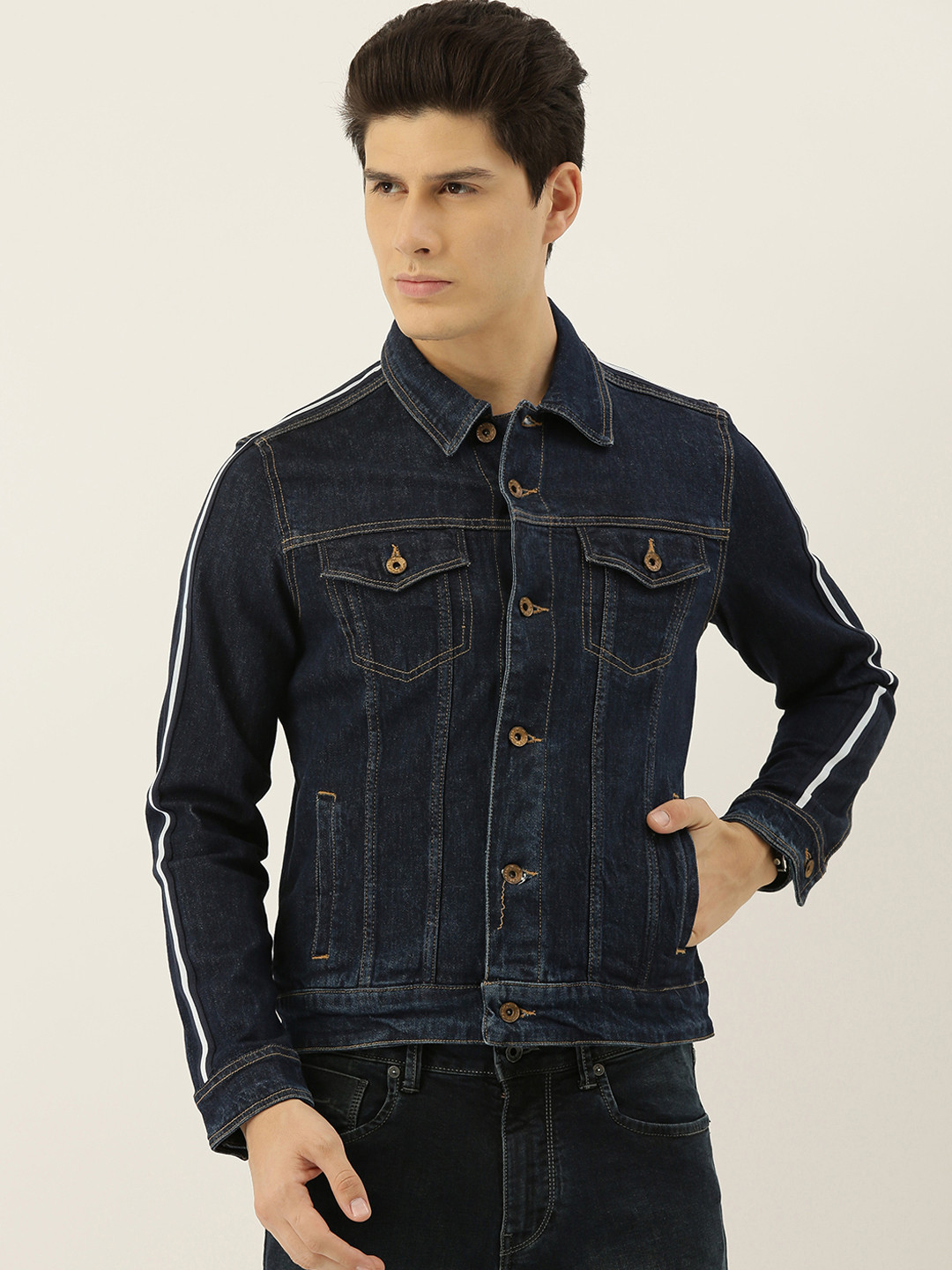Flying Machine Men Blue Solid Denim Jacket
Flying Machine Men Blue Solid Denim Jacket
