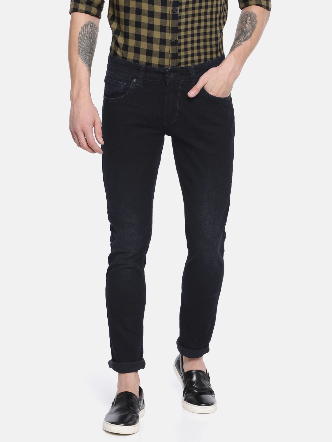 SPYKAR Men Navy Ultra Slim Skinny Fit Low-Rise Clean Look Stretchable Jeans, Navy blue
SPYKAR Men Navy Ultra Slim Skinny Fit Low-Rise Clean Look Stretchable Jeans, Navy blue