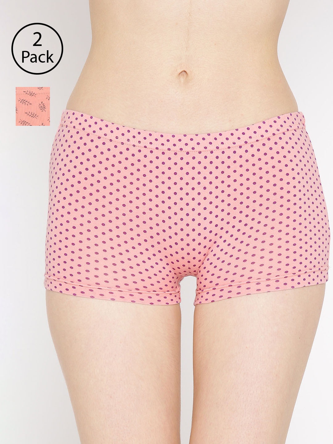 Lady Lyka Women Pack Of 2 Printed Boyshorts P15-P04, Multi