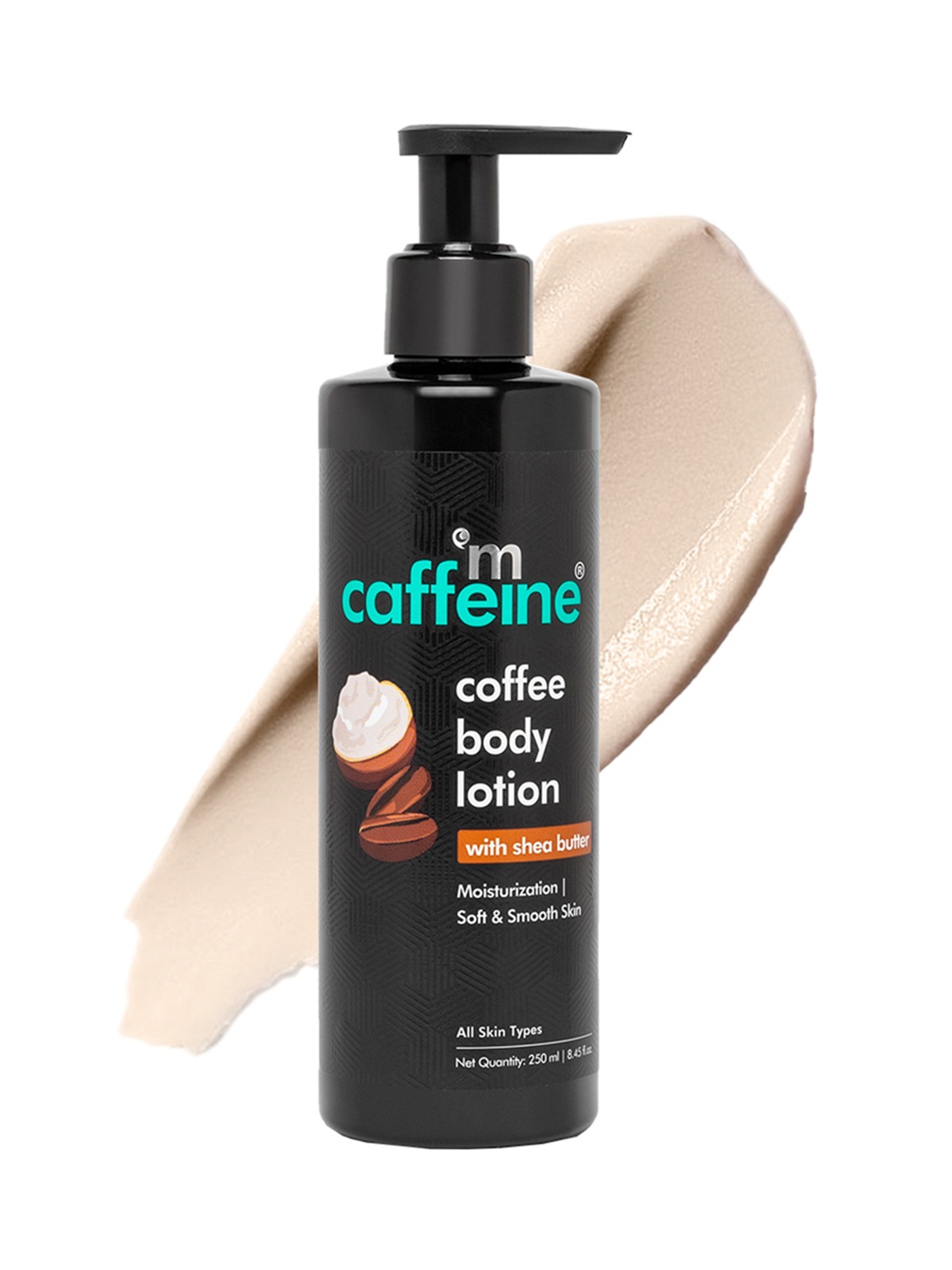 MCaffeine Coffee Body Lotion with Shea Butter for Non-Greasy Moisturization - 250ml, Black
MCaffeine Coffee Body Lotion with Shea Butter for Non-Greasy Moisturization - 250ml, Black