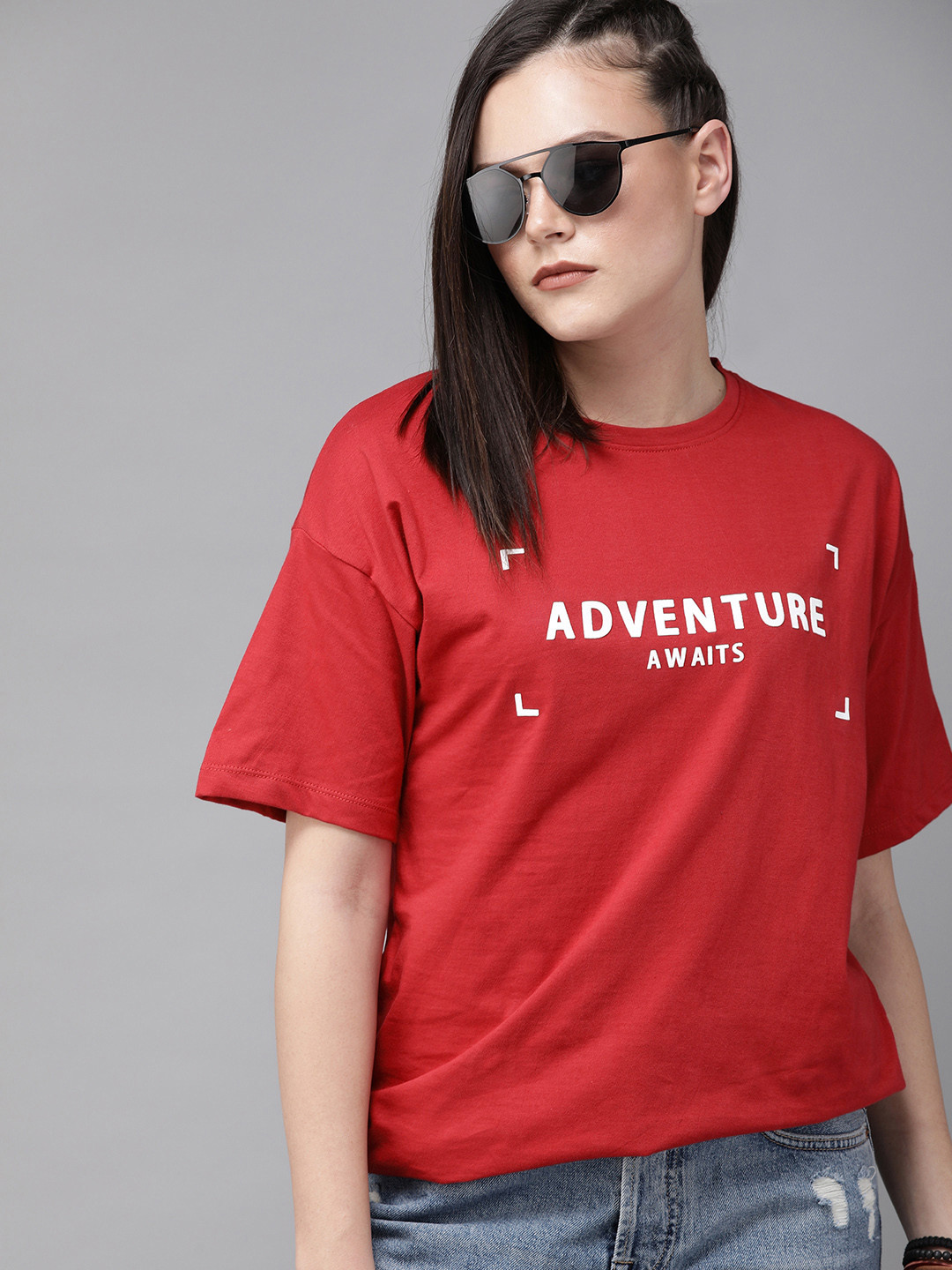 The Roadster Lifestyle Co Women Red Printed Round Neck Pure Cotton T-shirt
The Roadster Lifestyle Co Women Red Printed Round Neck Pure Cotton T-shirt