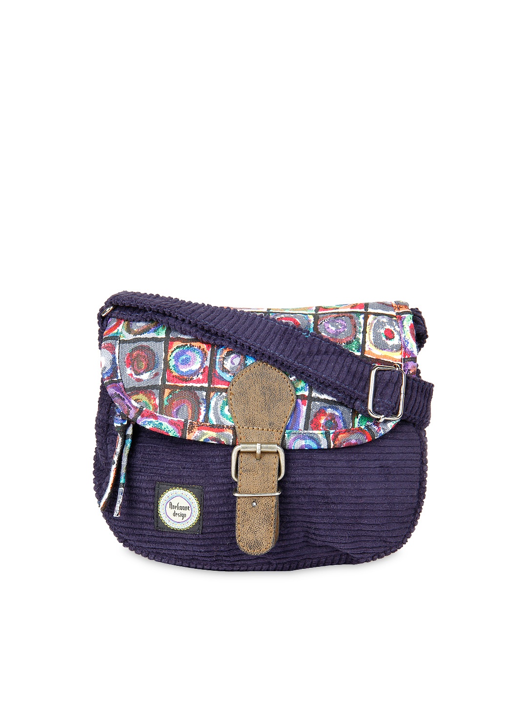 Anekaant Blue Printed Sling Bag