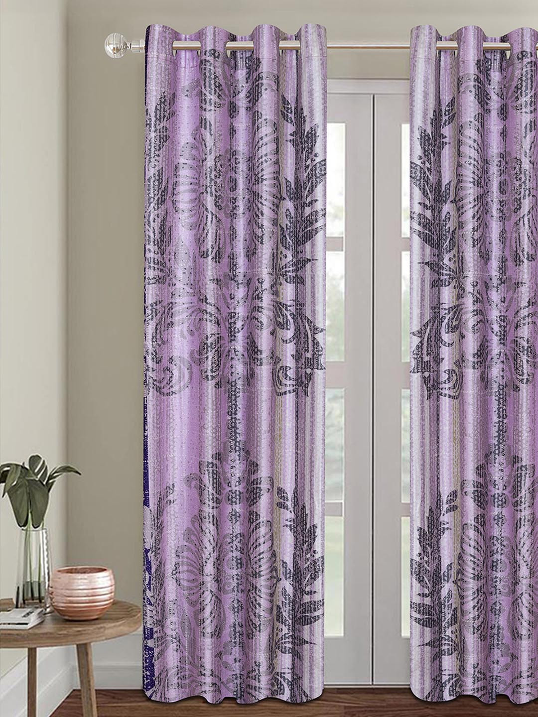 ROMEE Lavender & Navy Blue Ethnic Motif Printed Velvet Finish Room Darkening Door Curtain
ROMEE Lavender & Navy Blue Ethnic Motif Printed Velvet Finish Room Darkening Door Curtain