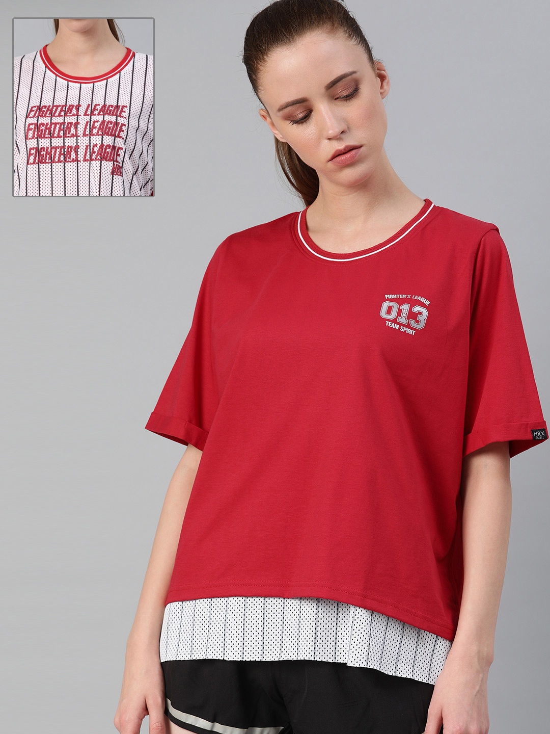 HRX by Hrithik Roshan Women Red Solid Lifestyle Layered Reversible Round Neck T-shirt
HRX by Hrithik Roshan Women Red Solid Lifestyle Layered Reversible Round Neck T-shirt