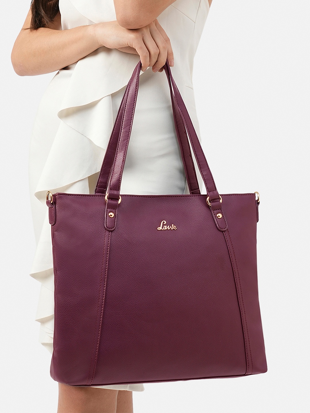 Lavie Wodehouse Women Purple Solid Shoulder Bag