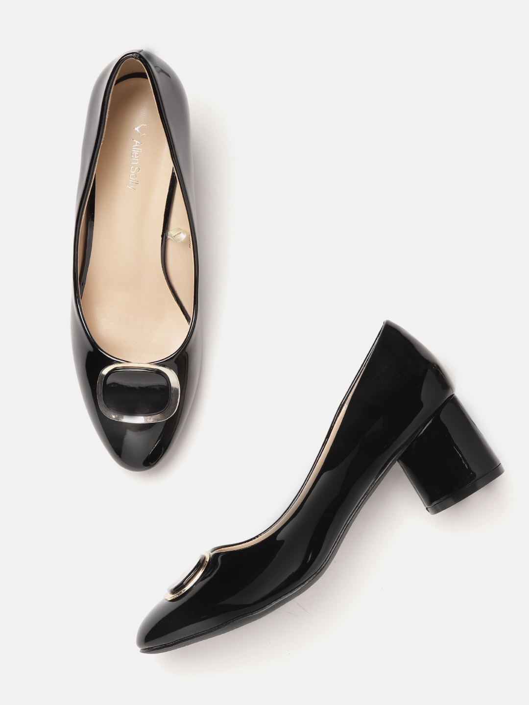 Allen Solly Women Black Solid Pumps