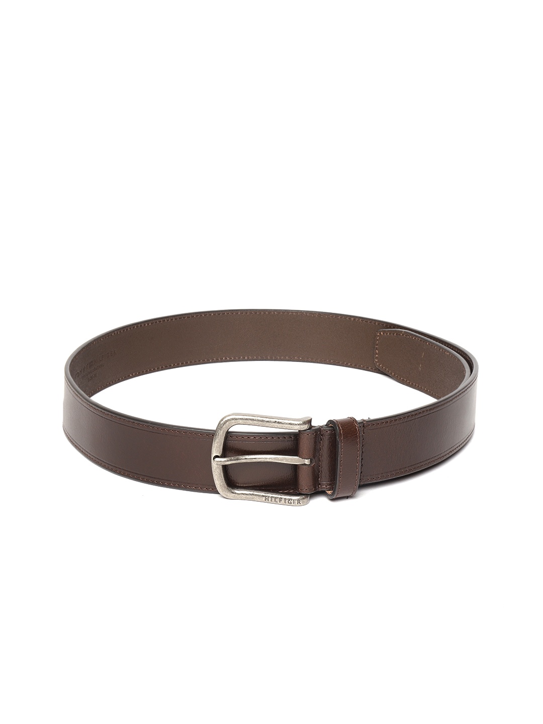 Tommy Hilfiger Men Coffee Brown Solid Leather Belt