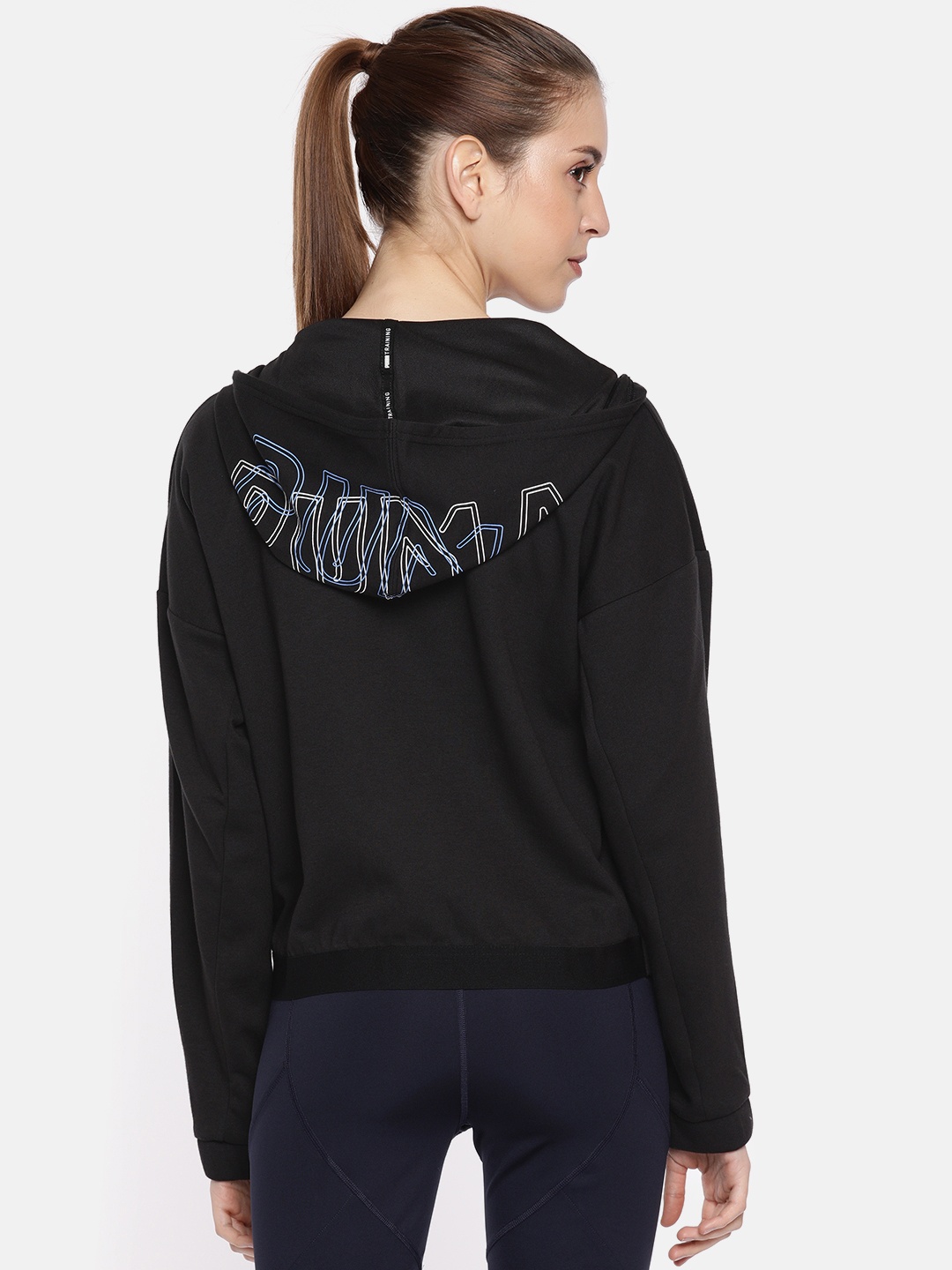 Puma Women Black HIT Feel It Bomber Jacket