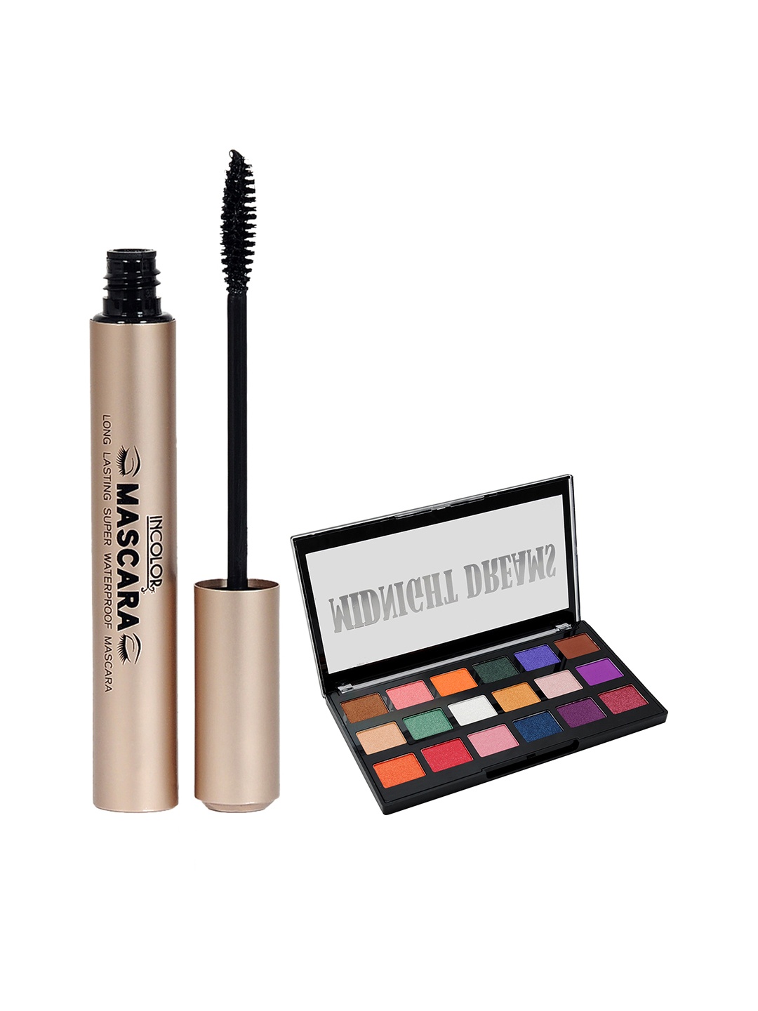INCOLOR Set of Multicolour (18 In 1) Eyeshadow Palette & Long Lasting Waterproof Mascara, Multi
INCOLOR Set of Multicolour (18 In 1) Eyeshadow Palette & Long Lasting Waterproof Mascara, Multi