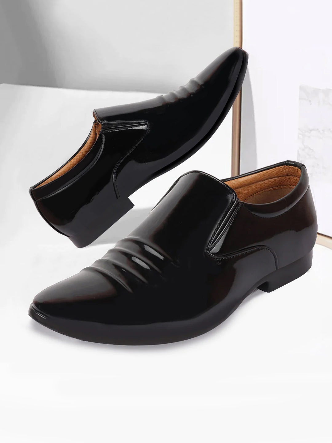 FAUSTO Men Black Loafers