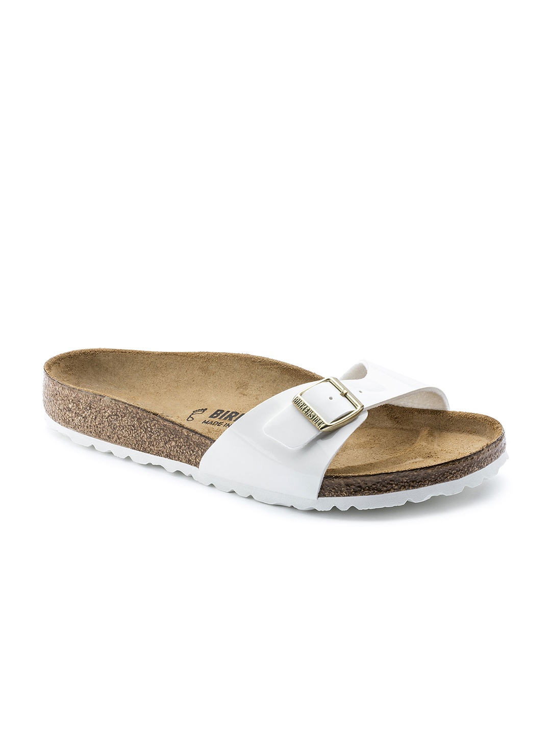 Birkenstock Women White Solid Madrid Birko-Flor Patent Open Toe Narrow Width Flats
Birkenstock Women White Solid Madrid Birko-Flor Patent Open Toe Narrow Width Flats