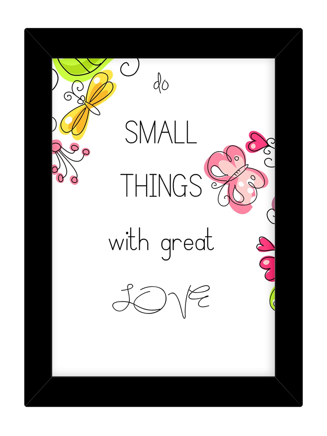 TIED RIBBONS Black Solid Full Rim Rectangle Wall Art