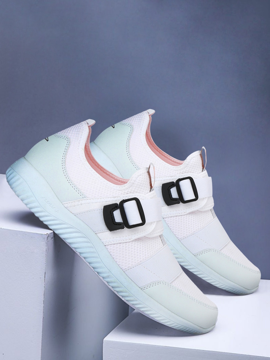 Red Tape Men White Textile Walking Shoes