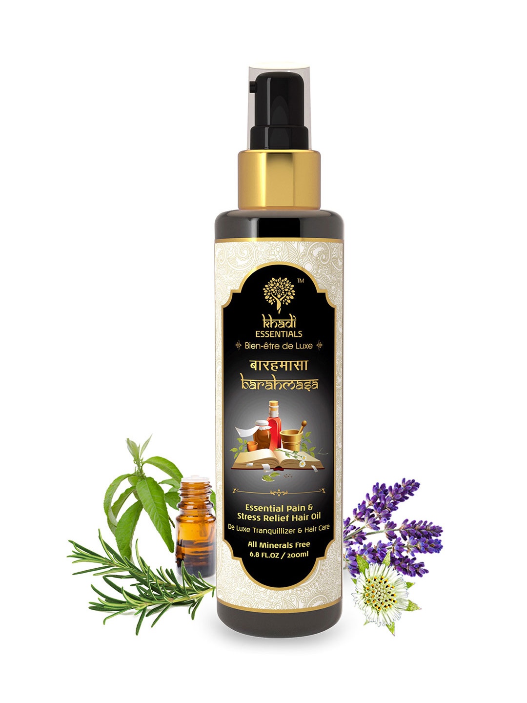 Khadi Essentials Amla Bhringraj & Rosemary Hair Oil for Stress & Pain Relief Hair Growth, Black
Khadi Essentials Amla Bhringraj & Rosemary Hair Oil for Stress & Pain Relief Hair Growth, Black