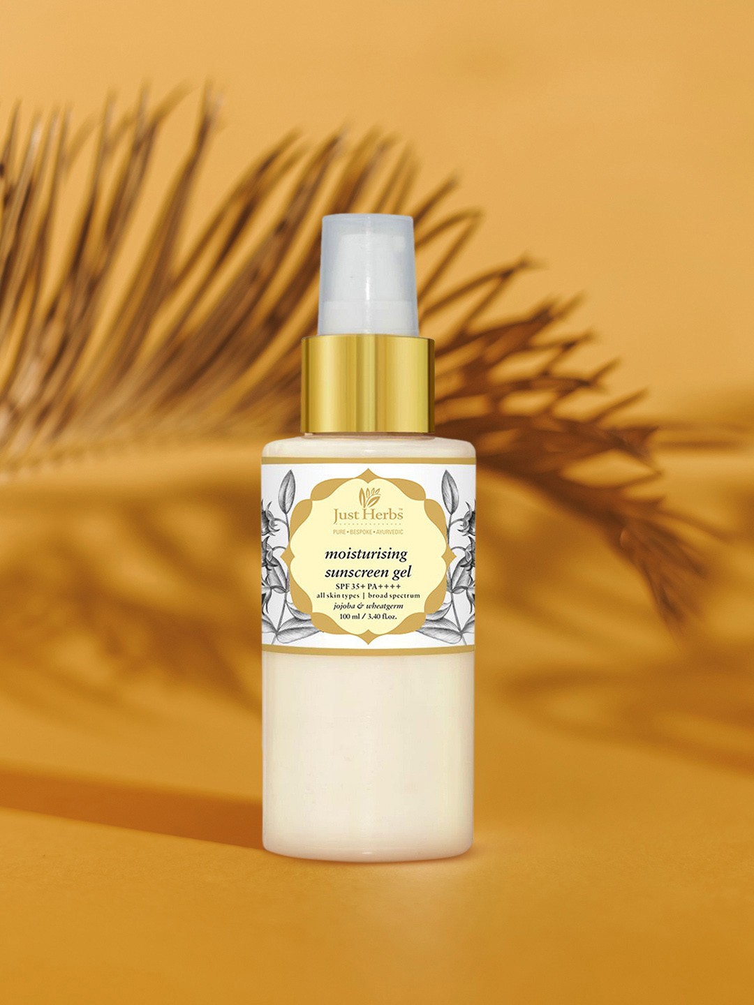 Just Herbs Unisex Nosun Jojoba Moisturising Sunscreen Gel 100ml, Beige