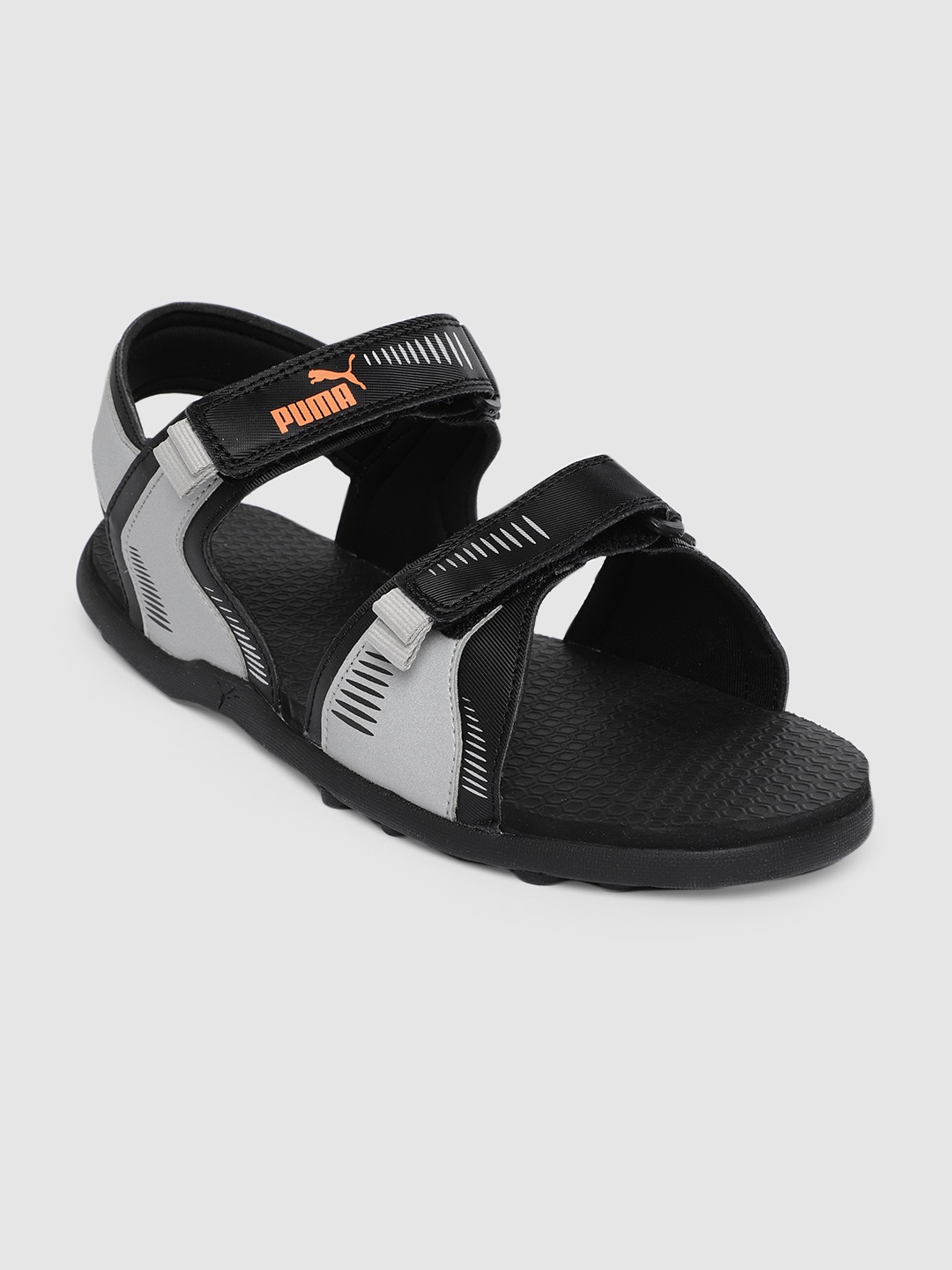 Puma Men Black Grey Croatia Sports Sandals