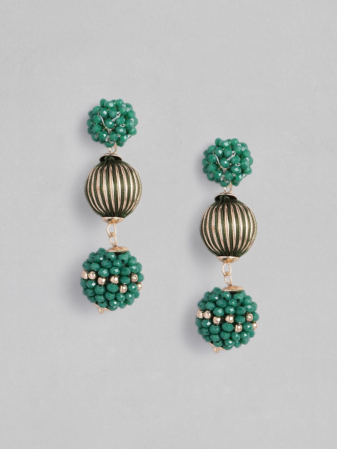 Accessorize Green Spherical Drop Earrings