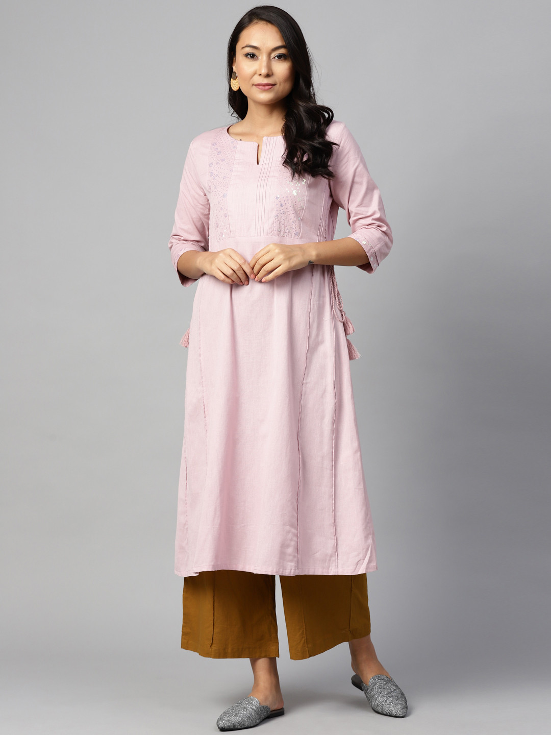 W Women Pink Solid A-Line Kurta
W Women Pink Solid A-Line Kurta