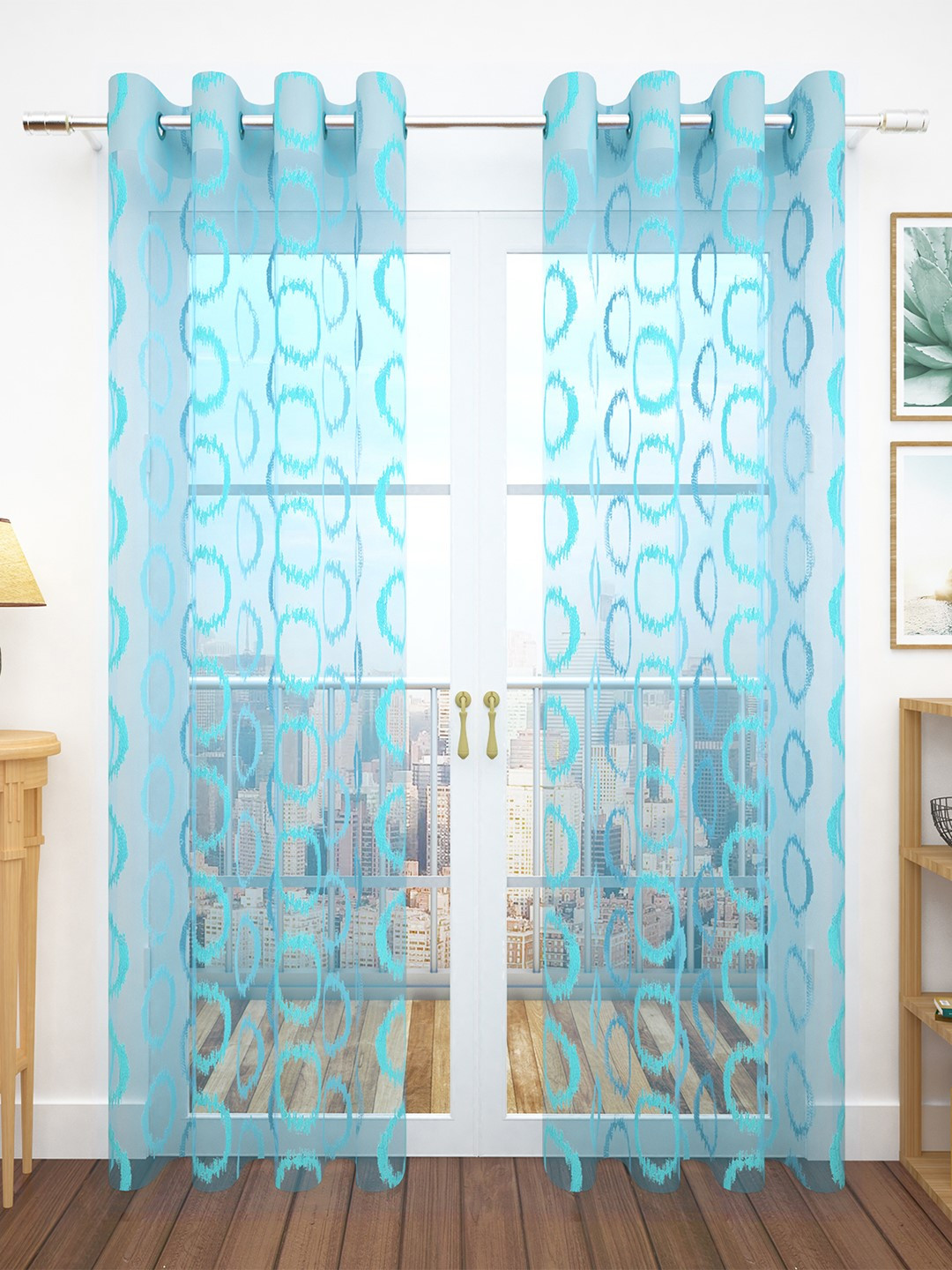 Story@home Set of 2 Turquoise Blue Jacquard Textured Door Curtains
Story@home Set of 2 Turquoise Blue Jacquard Textured Door Curtains