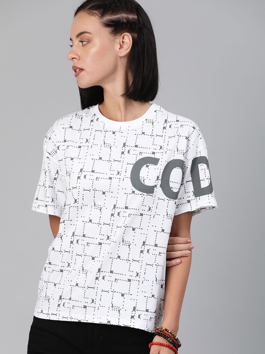 Roadster Women White Black Relaxed Fit Typography Printed Round Neck Pure Cotton T-shirt
Roadster Women White Black Relaxed Fit Typography Printed Round Neck Pure Cotton T-shirt