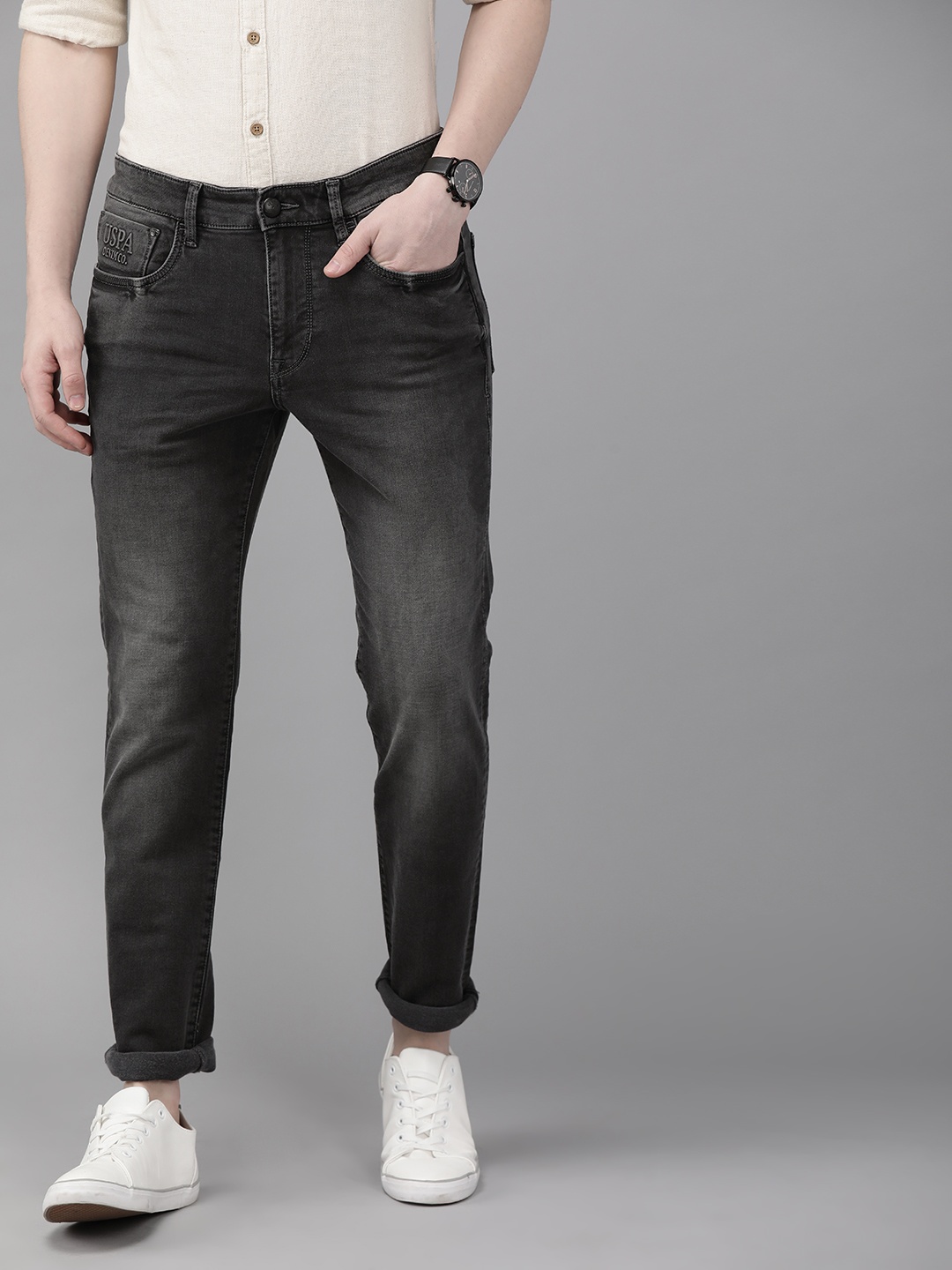 U.S. Polo Assn. Denim Co. Men Grey Brandon Slim Tapered Fit Clean Look Stretchable Jeans
U.S. Polo Assn. Denim Co. Men Grey Brandon Slim Tapered Fit Clean Look Stretchable Jeans
