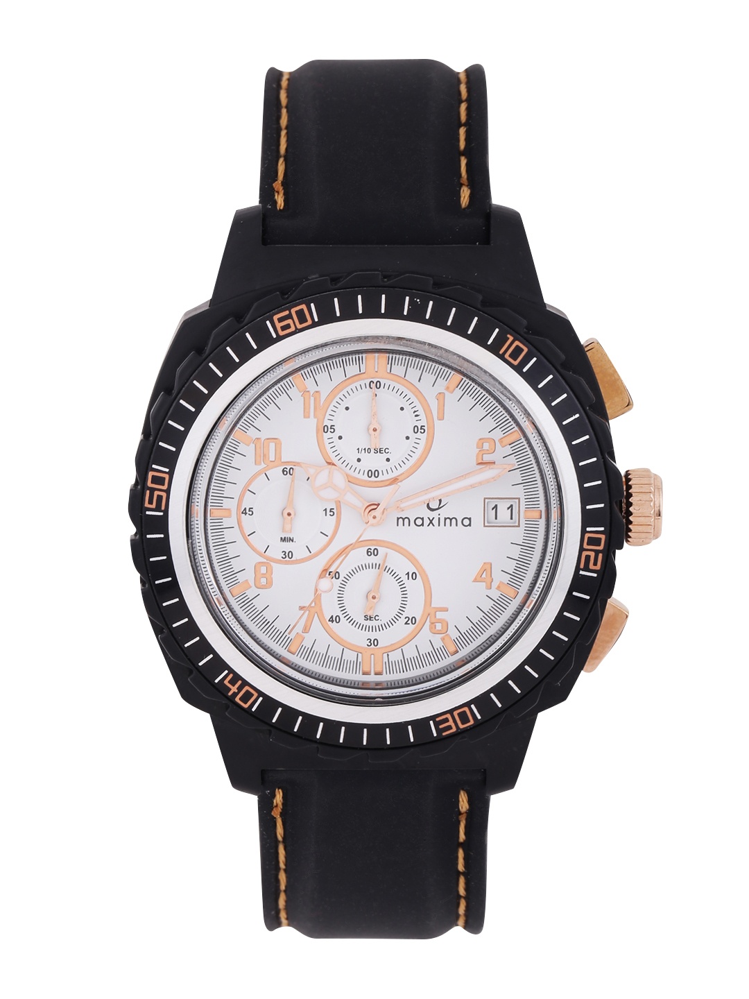 maxima Men White Chronograph Watch 37451PPGN