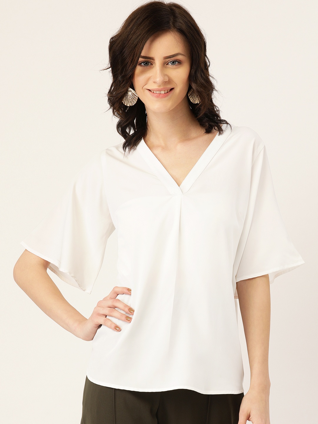 Rute Women White Solid Top