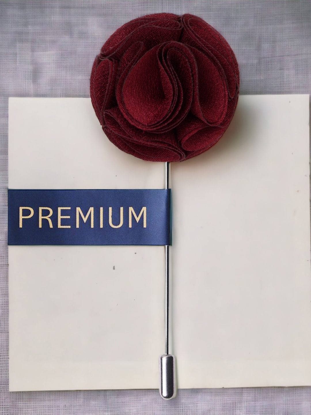 PELUCHE Unisex Maroon Floral Brooch Lapel Pin