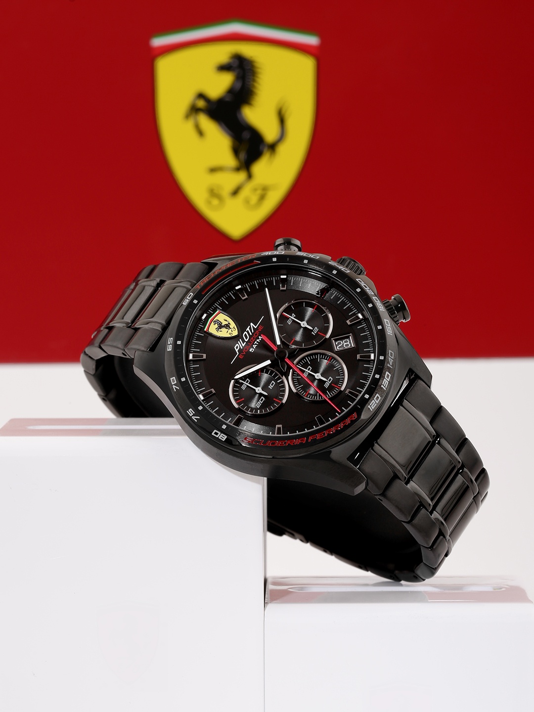 SCUDERIA FERRARI Men Black Pilota Evo Analogue Watch 0830716