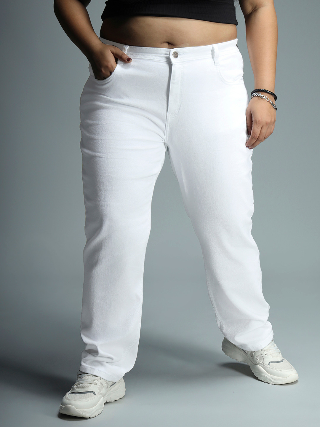 Freeform by High Star Women Plus Size White Slim Fit Mid-Rise Clean Look Stretchable Jeans
Freeform by High Star Women Plus Size White Slim Fit Mid-Rise Clean Look Stretchable Jeans