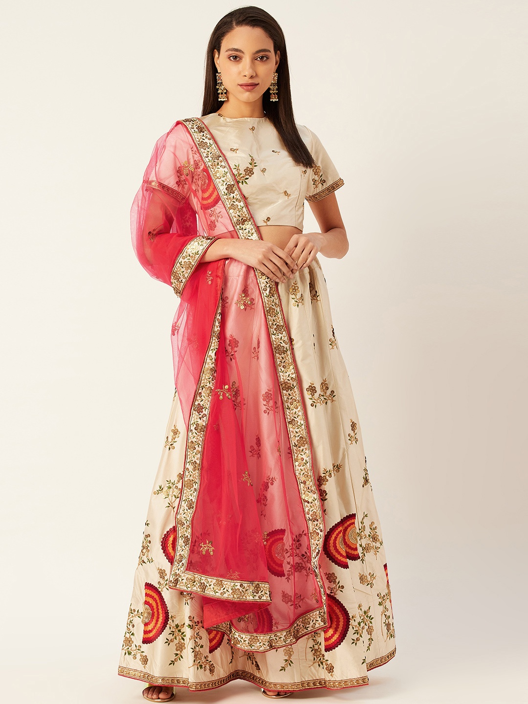 Shaily Beige & Pink Embroidered Semi-Stitched Lehenga & Unstitched Blouse with Dupatta
Shaily Beige & Pink Embroidered Semi-Stitched Lehenga & Unstitched Blouse with Dupatta
