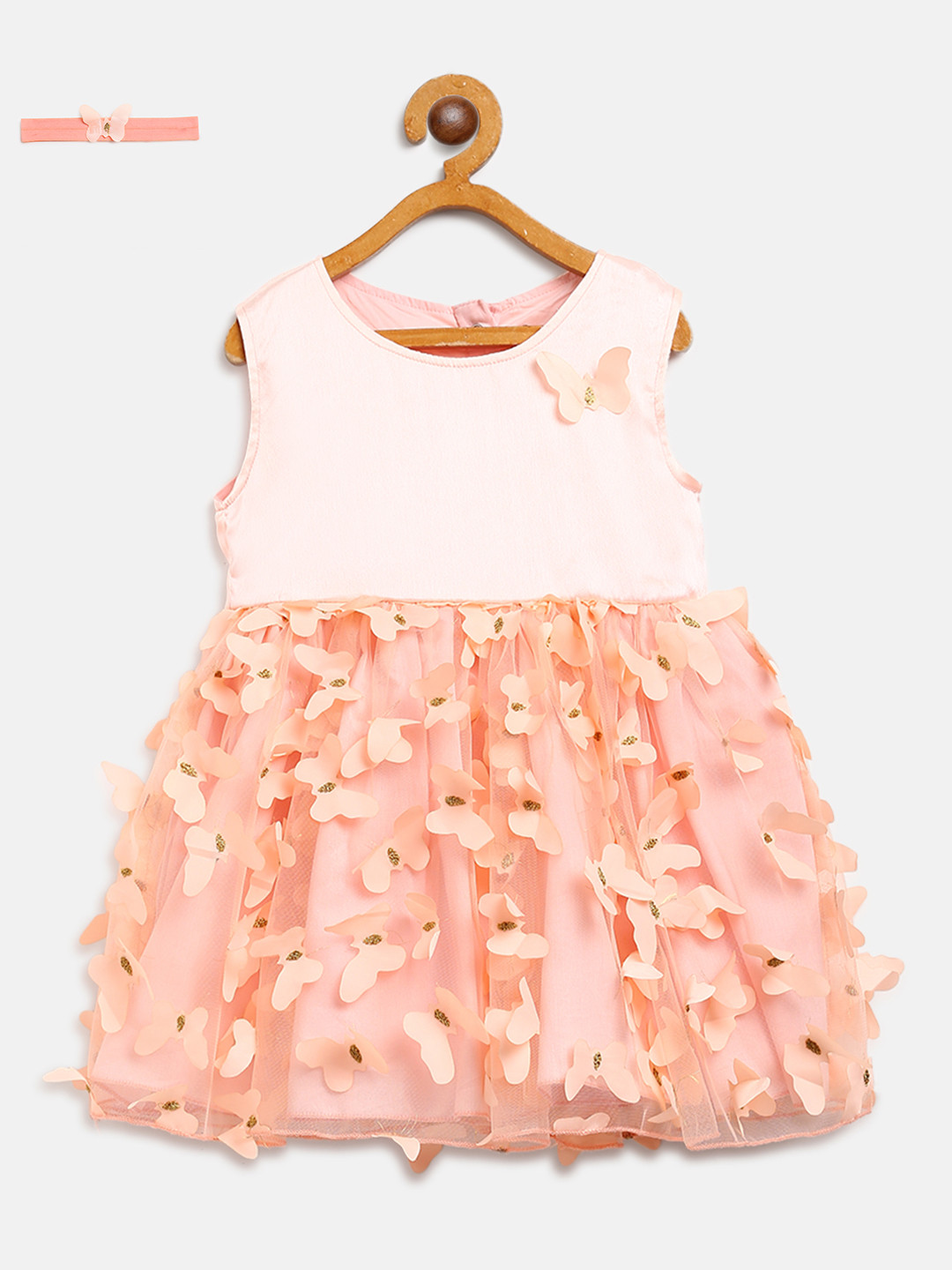Gini and Jony Girls Peach-Coloured Embellished Fit and Flare Dress With Briefs & Hairband
Gini and Jony Girls Peach-Coloured Embellished Fit and Flare Dress With Briefs & Hairband
