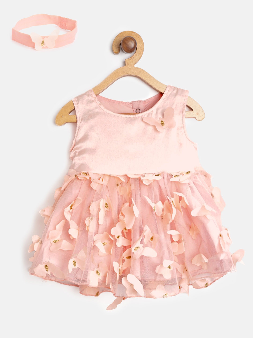 Gini and Jony Infant Girls Peach-Coloured Solid Fit and Flare Dress with Hairband & Briefs
Gini and Jony Infant Girls Peach-Coloured Solid Fit and Flare Dress with Hairband & Briefs