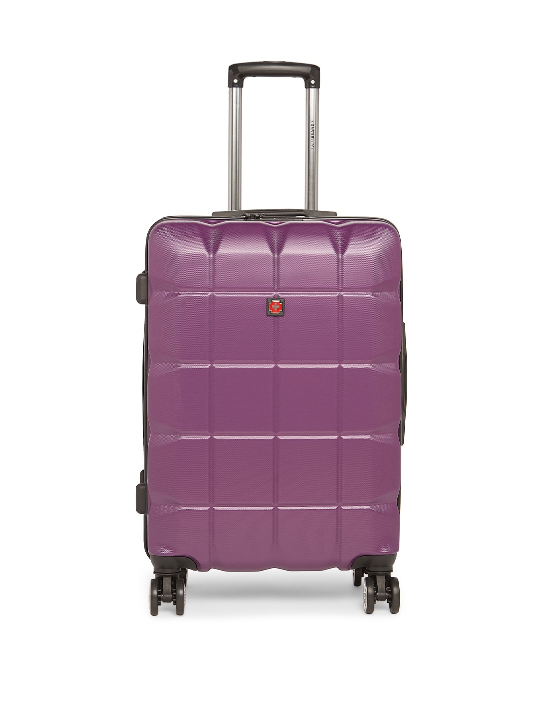 SWISS BRAND Purple Solid Friburg 360-Degree Rotation Hard-Sided Medium Trolley Suitcase
SWISS BRAND Purple Solid Friburg 360-Degree Rotation Hard-Sided Medium Trolley Suitcase