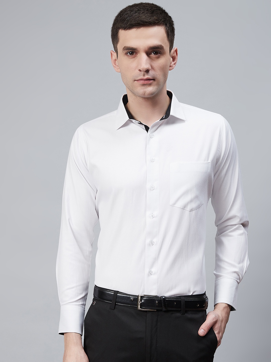 Shaftesbury London Men White Smart Slim Fit Oxford Weave Solid Eco-Friendly Formal Shirt
Shaftesbury London Men White Smart Slim Fit Oxford Weave Solid Eco-Friendly Formal Shirt